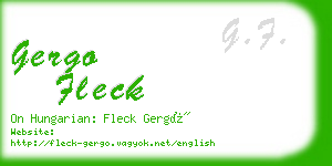 gergo fleck business card